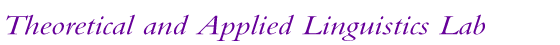 Theoretical and Applied Linguistics Laboratory